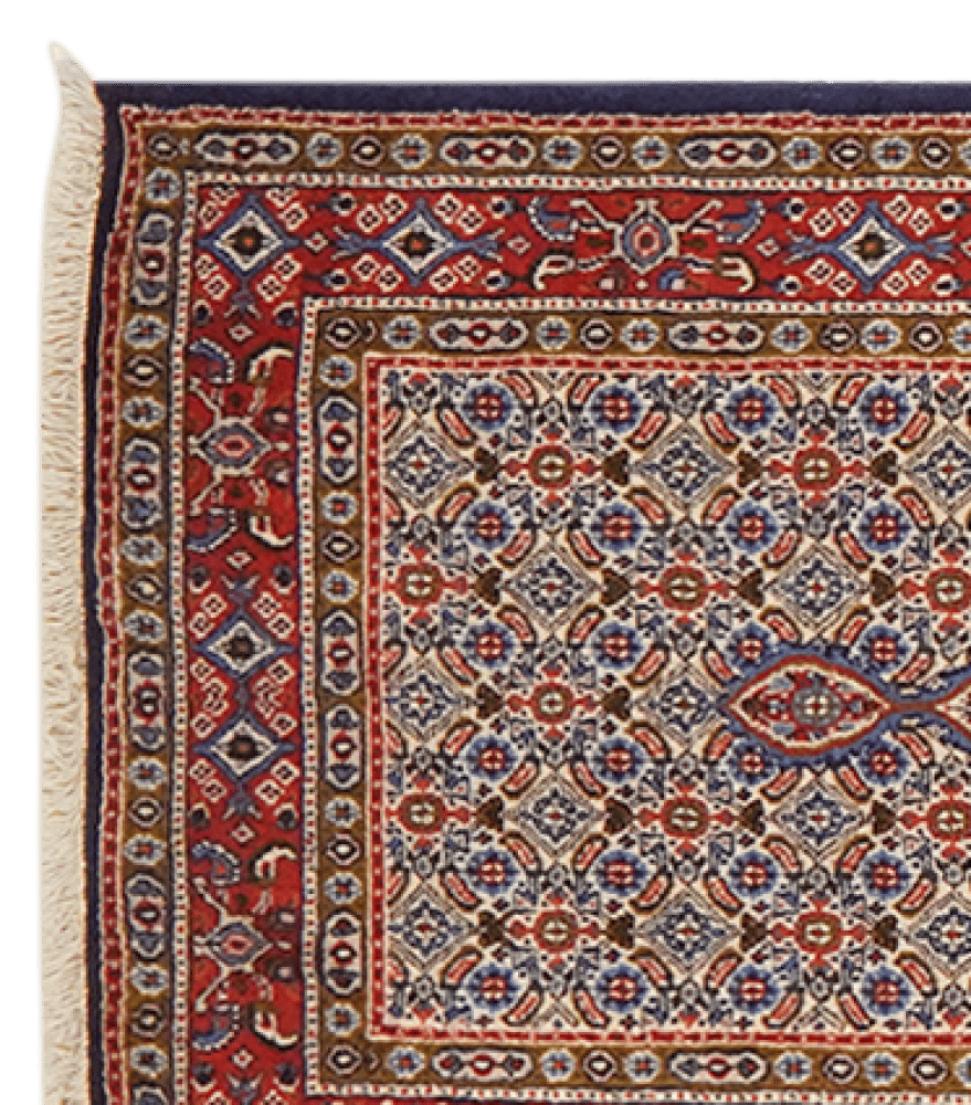 Moud Mahi — Hand-knotted, 82x393 cm, Blue, 100% Virgin Wool | View 3
