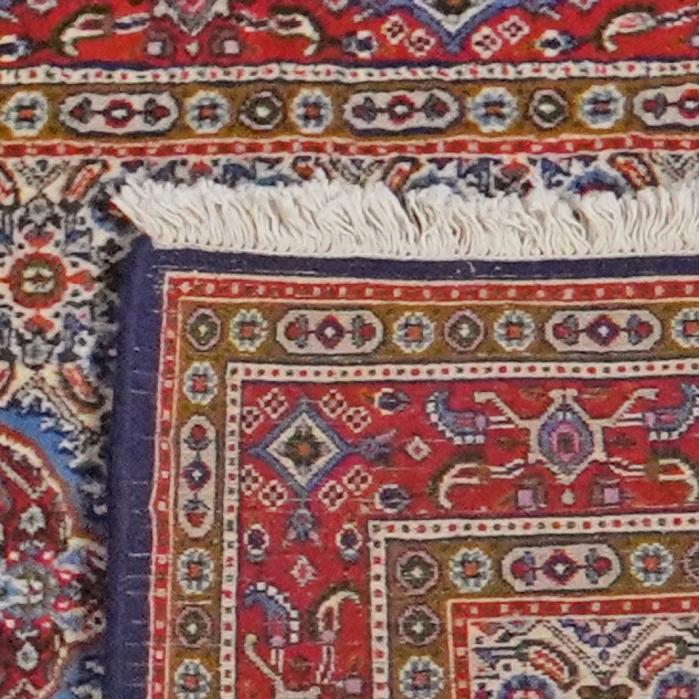 Moud Mahi — Hand-knotted, 82x393 cm, Blue, 100% Virgin Wool | View 6