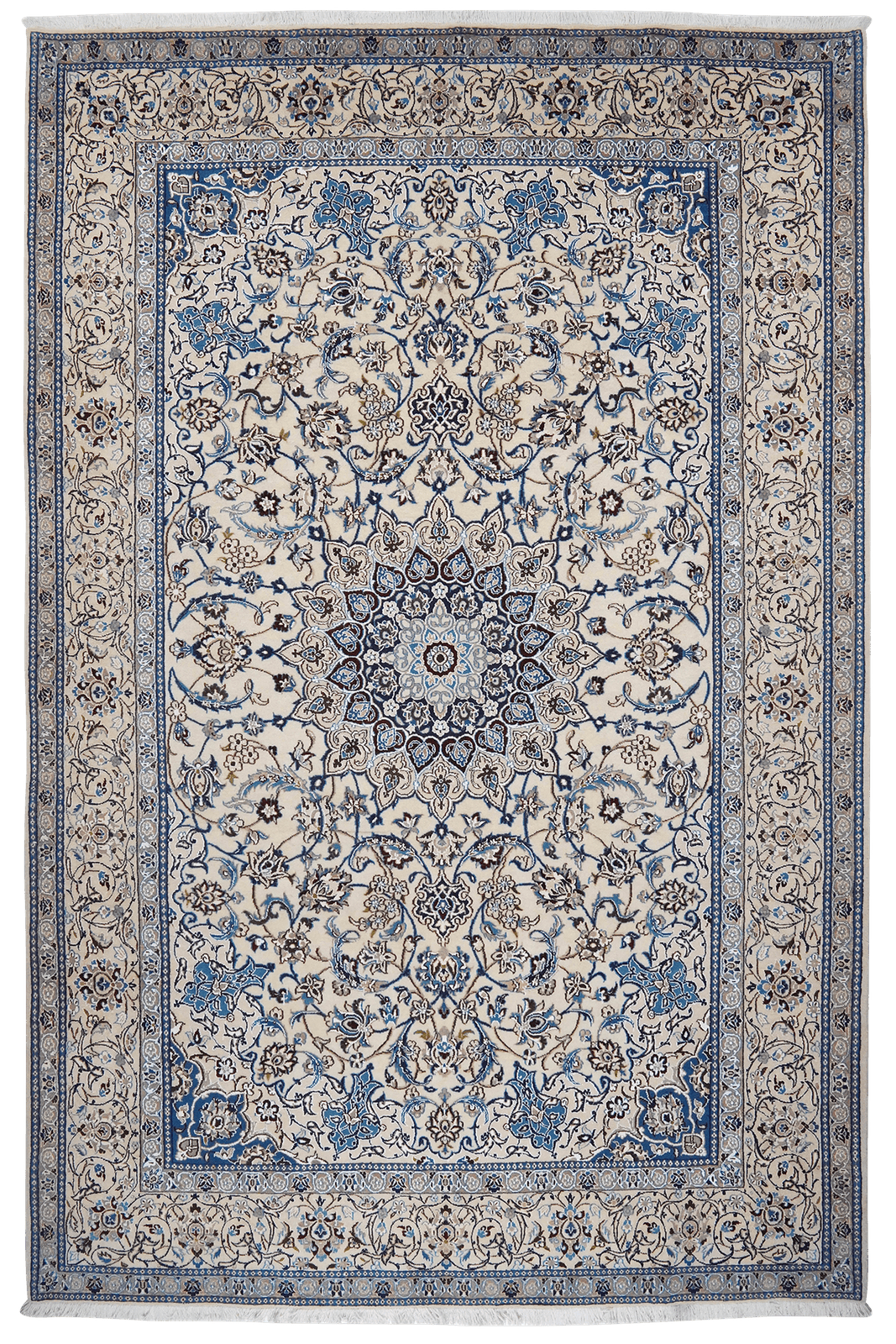 Nain 9La — Hand-knotted, 200x300 cm, Beige, 100% Virgin Wool | Main view