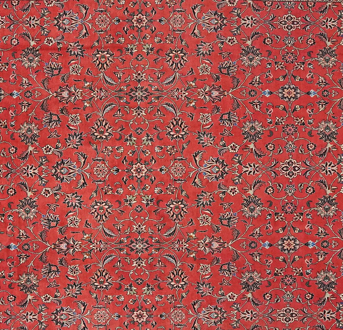 Bidjar — Hand-knotted, 205x313 cm, Red, 100% Virgin Wool | View 4