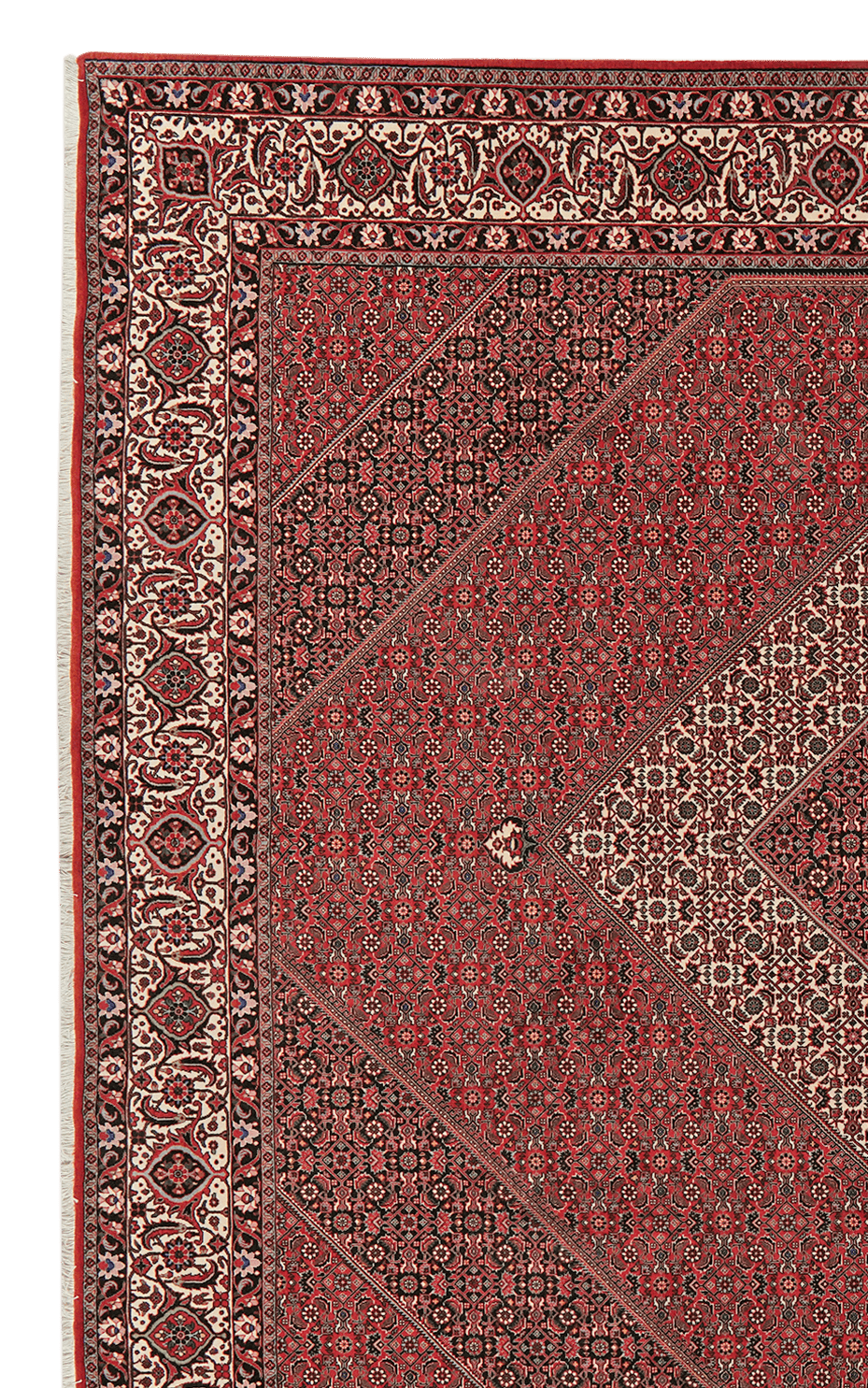 Bidjar — Hand-knotted, 256x311 cm, Red, 100% Virgin Wool | View 3