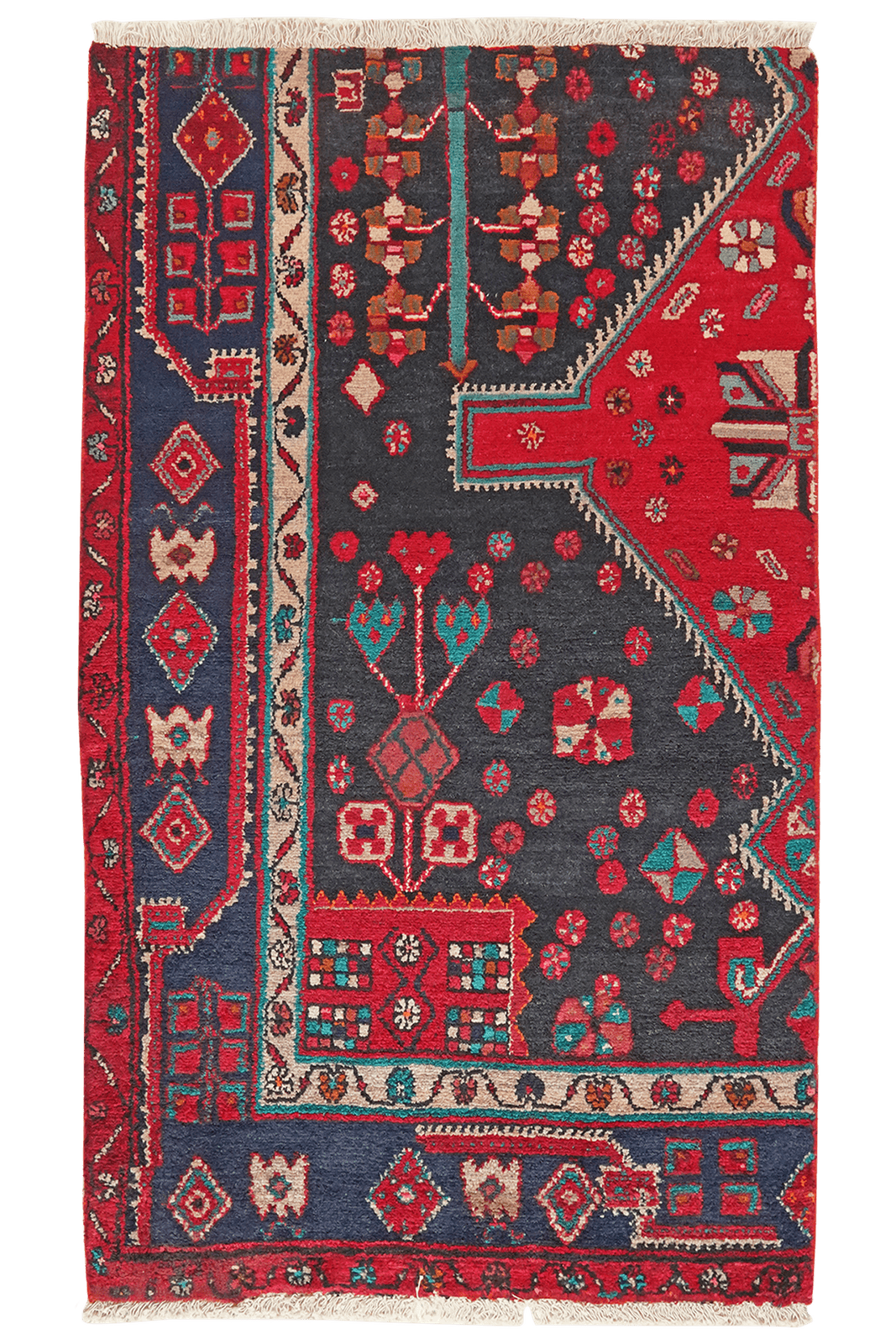 Kolyai — Hand-knotted, 84x147 cm, Red, 100% Virgin Wool | Main view