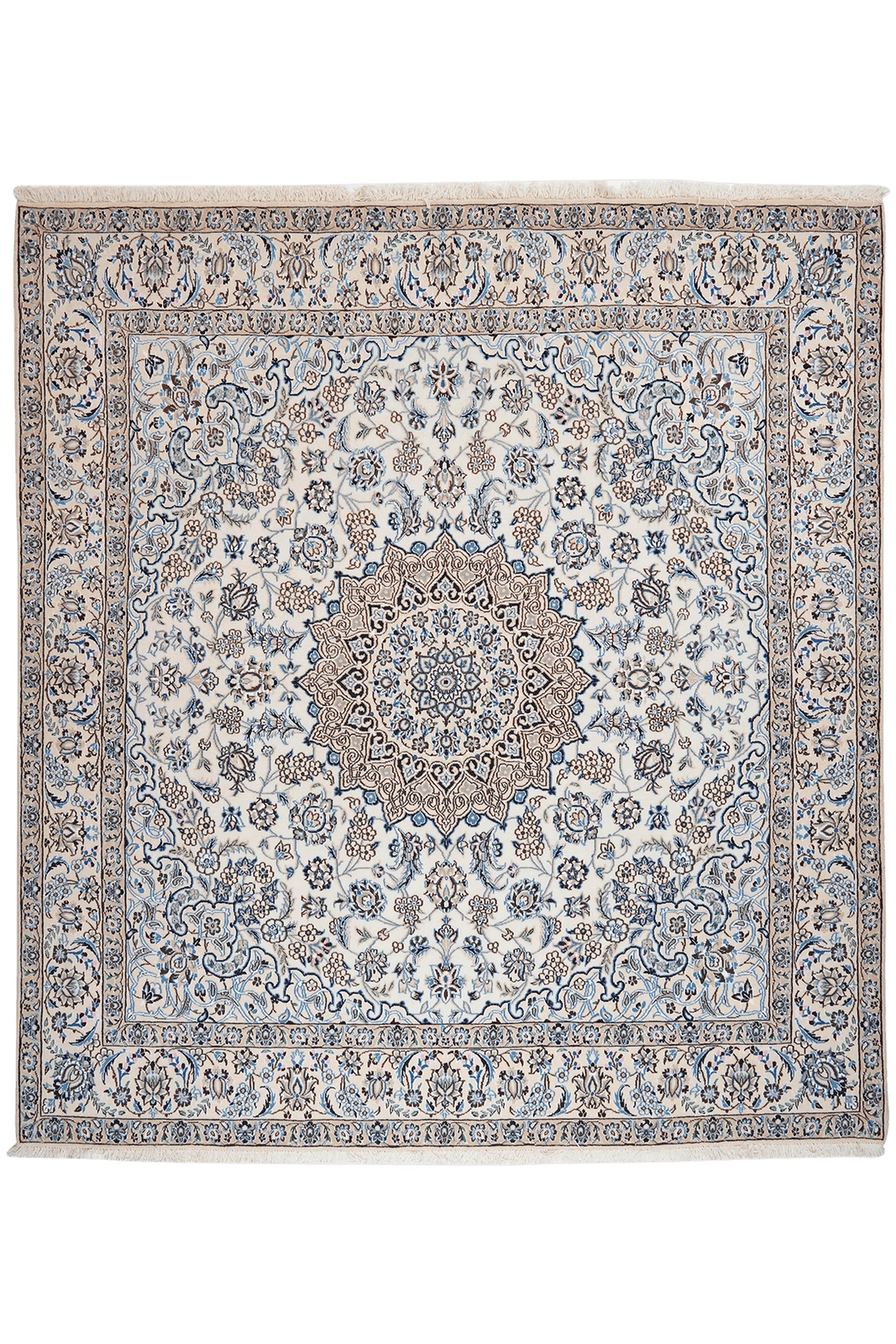 Nain 9La — Hand-knotted, 197x211 cm, Beige, 100% Virgin Wool | Main view