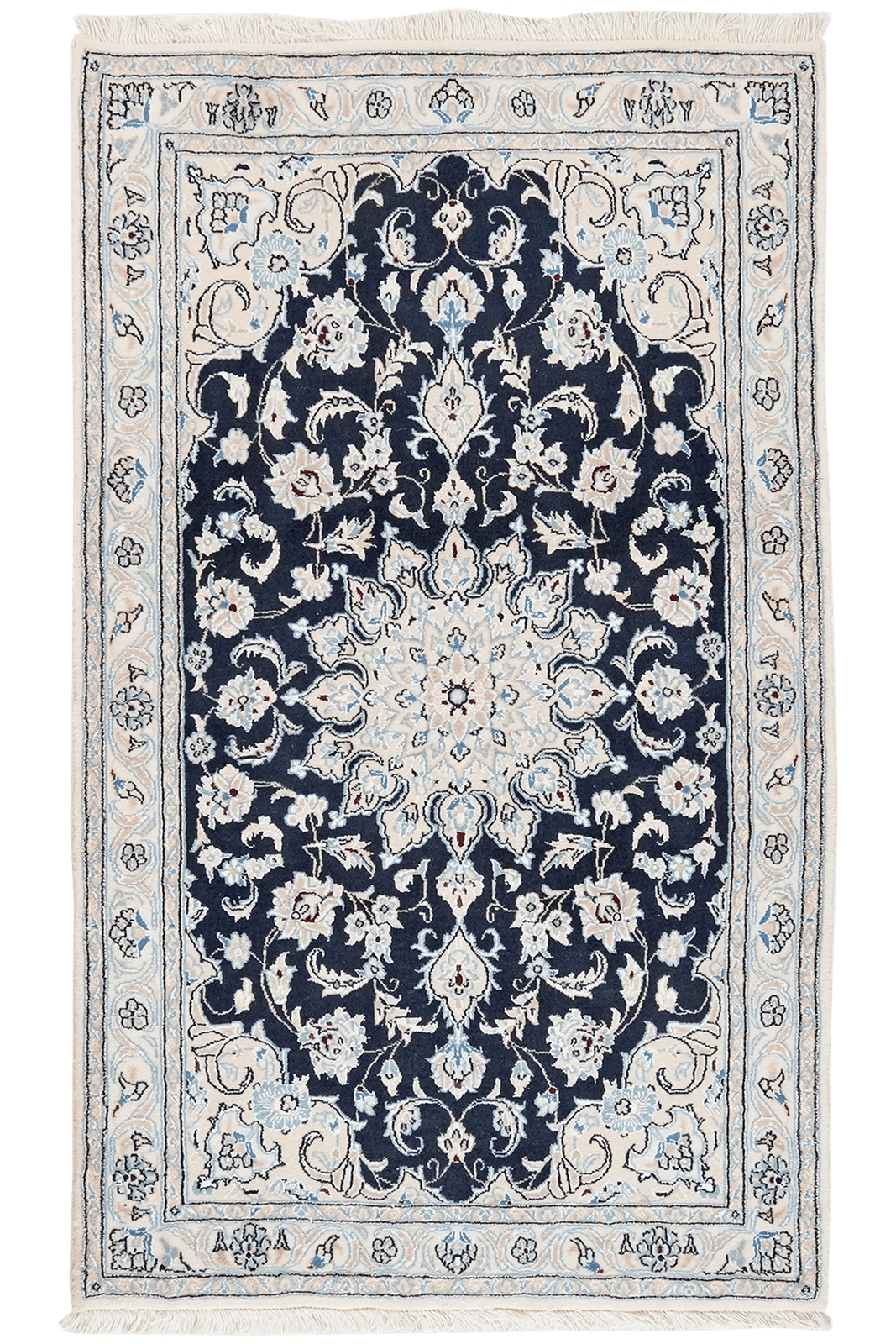Nain 9La — Hand-knotted, 90x153 cm, Blue, 100% Virgin Wool | Main view
