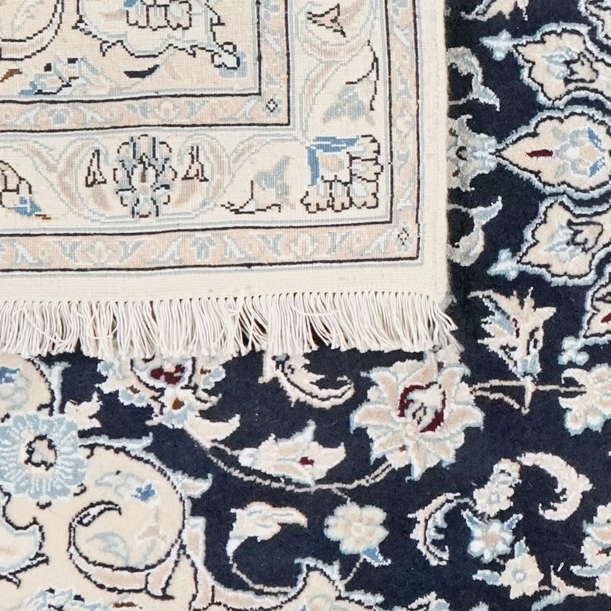 Nain 9La — Hand-knotted, 90x153 cm, Blue, 100% Virgin Wool | View 6