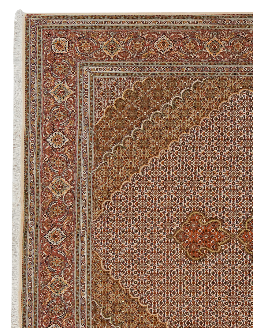 Tabriz 50 Raj — Handgefertigt, 304x207 cm, Braun, 100% Virgin Wool | View 4