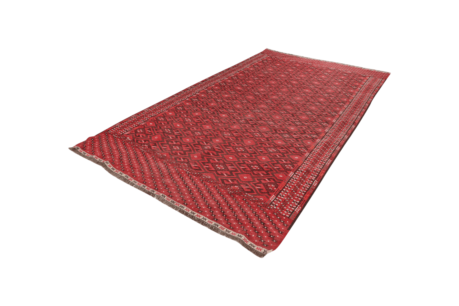 Kelim Kordi — Handmade, 180x307 cm, Red, 100% Virgin Wool | View 5
