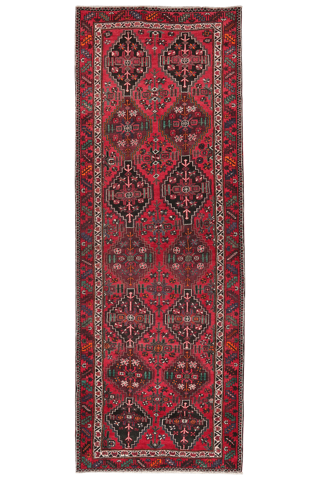 Kordibaf — Hand-knotted, 150x417 cm, Red, 100% Virgin Wool | Main view