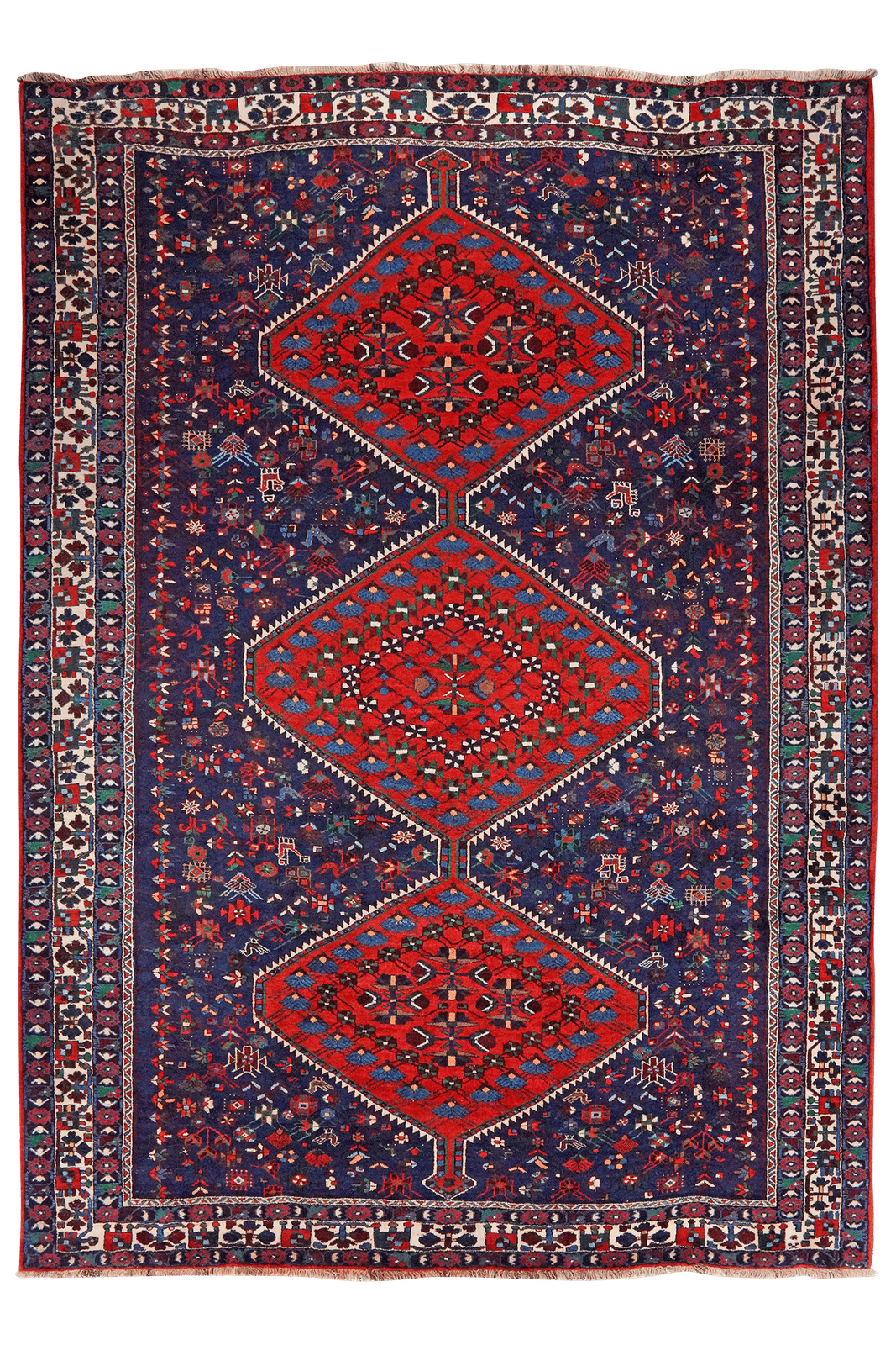 Boynat — Hand-knotted, 236x330 cm, Blue, 100% Virgin Wool | Main view