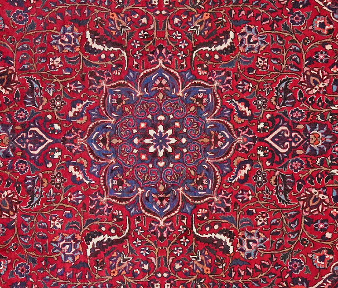 Toudeshk — Hand-knotted, 202x341 cm, Red, 100% Virgin Wool | View 4