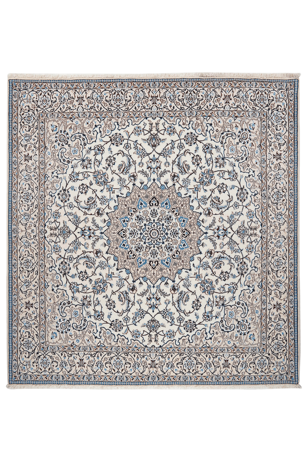 Nain 9La — Hand-knotted, 199x207 cm, Beige, 100% Virgin Wool | Main view