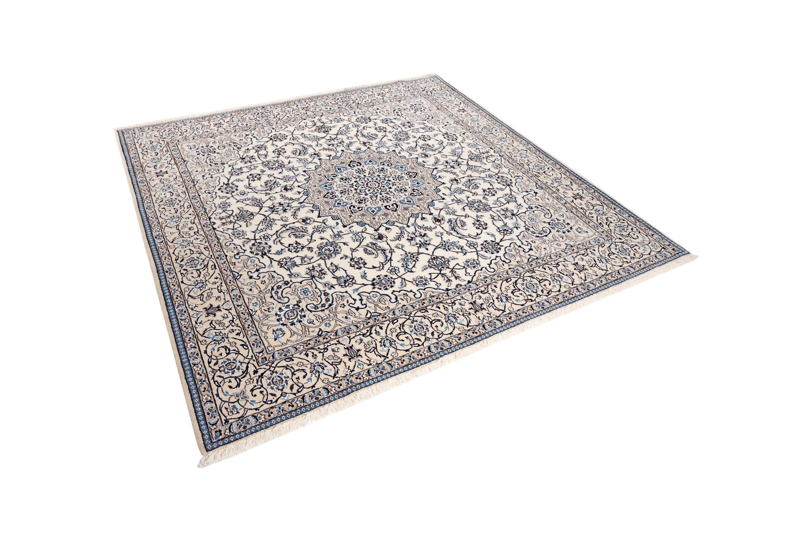 Nain 9La — Hand-knotted, 199x207 cm, Beige, 100% Virgin Wool | View 5