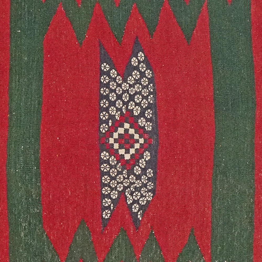 Sofreh Afshar — Handmade, 111x115 cm, Red, 100% Virgin Wool | View 4