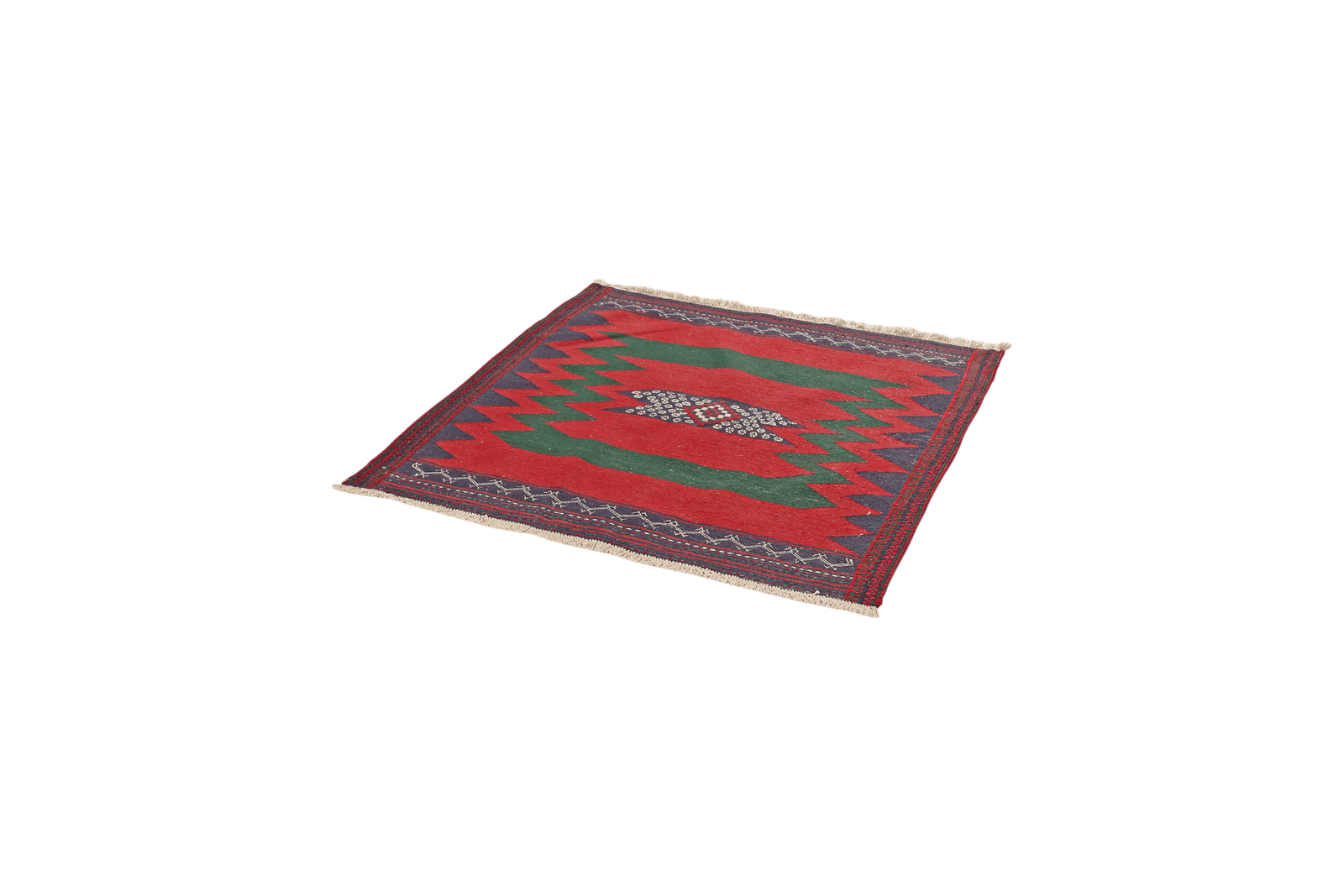 Sofreh Afshar — Handmade, 111x115 cm, Red, 100% Virgin Wool | View 5