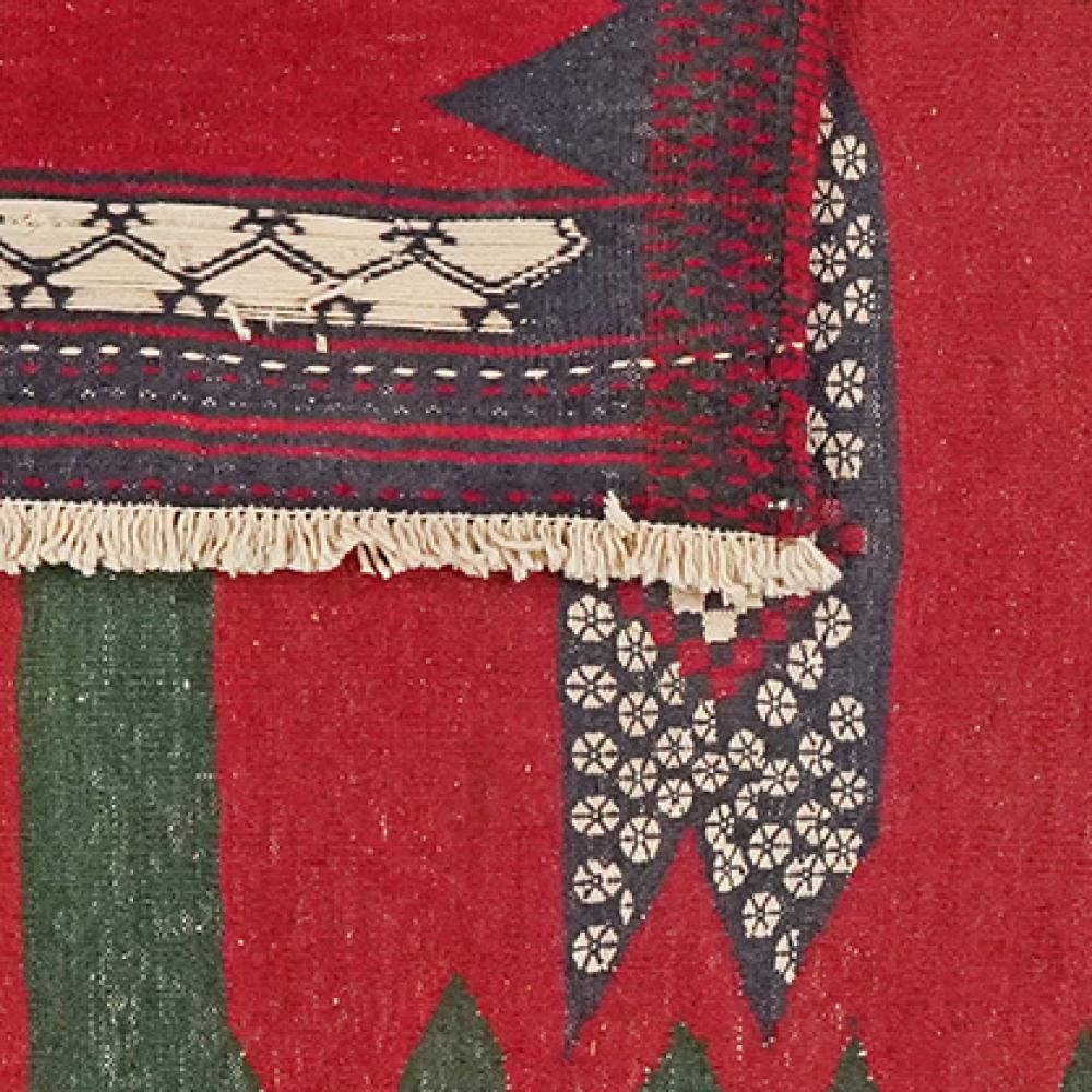 Sofreh Afshar — Handmade, 111x115 cm, Red, 100% Virgin Wool | View 6