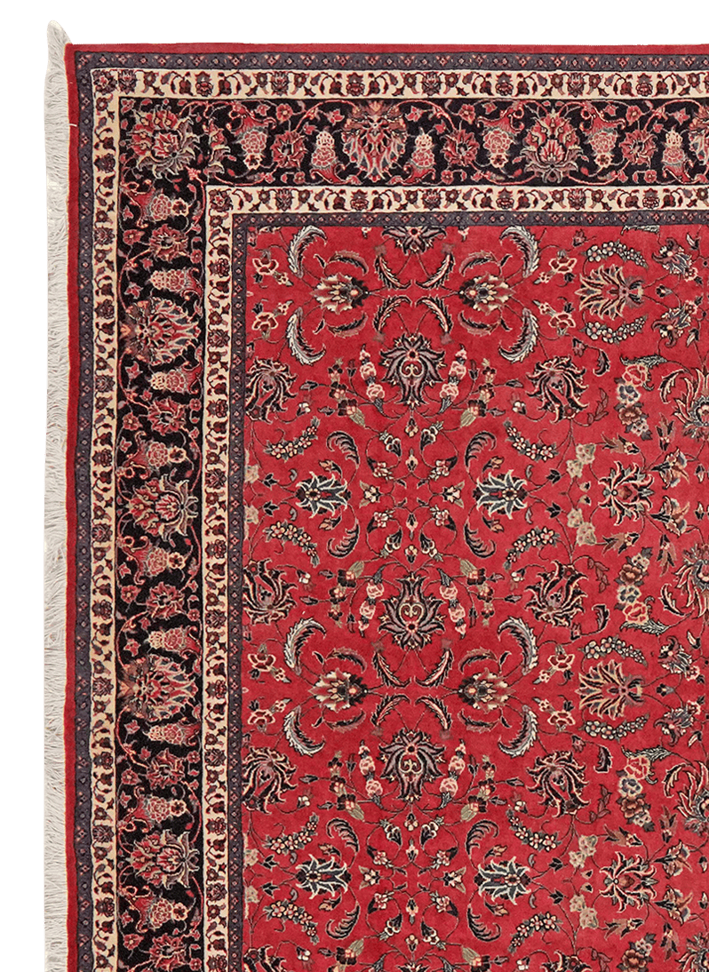 Bidjar — Hand-knotted, 206x309 cm, Red, 100% Virgin Wool | View 3