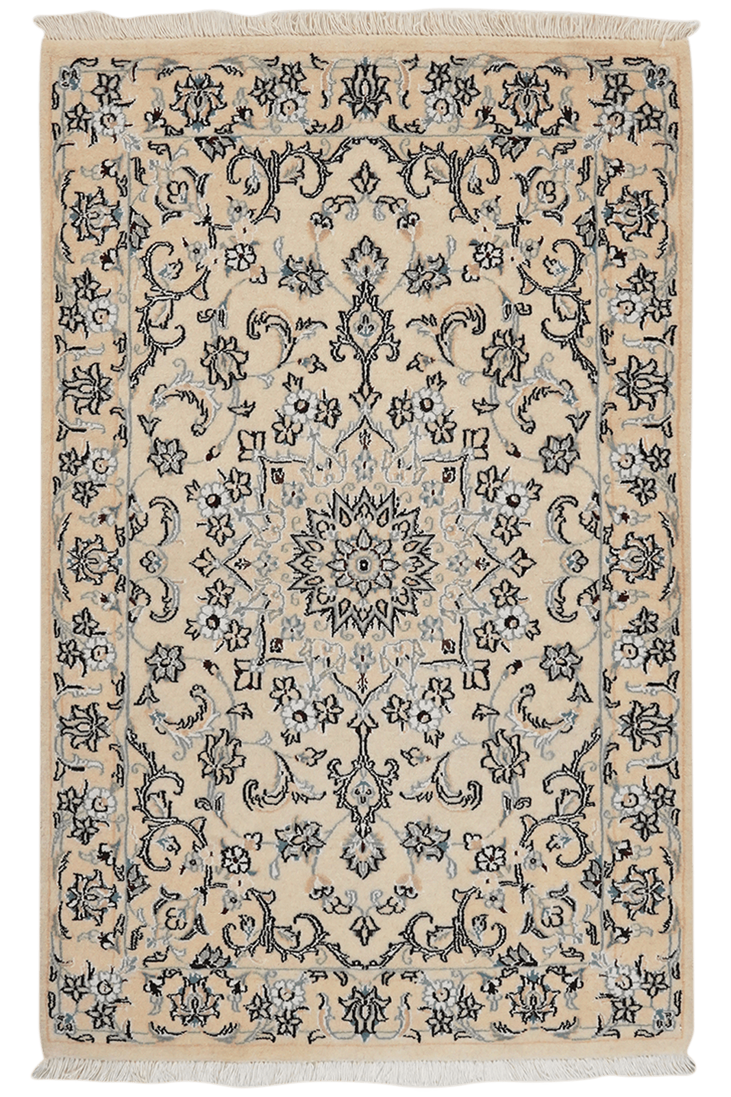 Nain 9La — Hand-knotted, 78x124 cm, Beige, 100% Virgin Wool | Main view