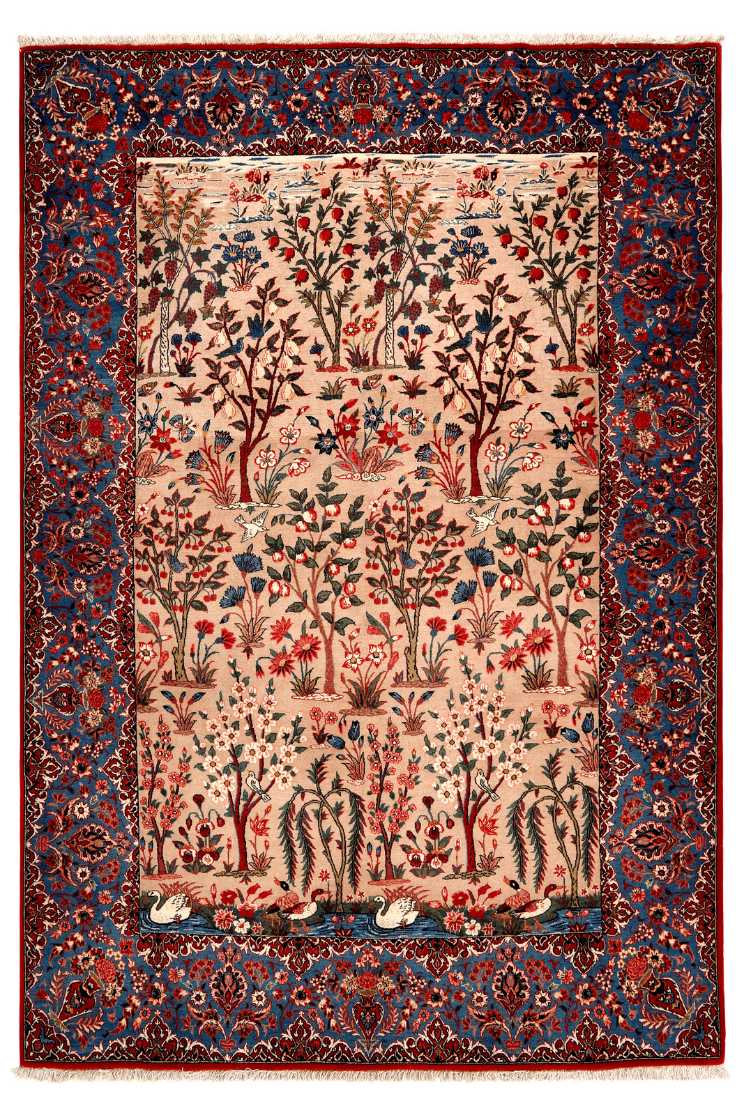Isfahan — Hand-knotted, 155x223 cm, Beige, 100% Virgin Wool | Main view