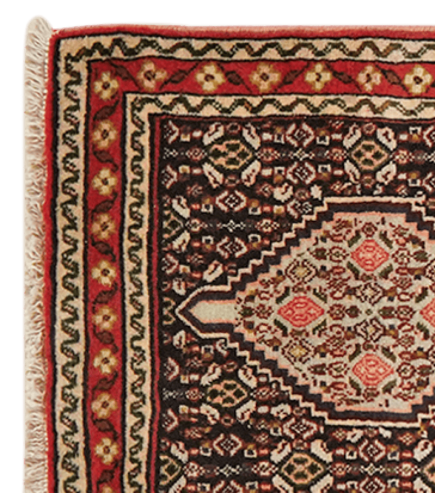 Senneh — Hand-knotted, 52x227 cm, Blue, 100% Virgin Wool | View 3
