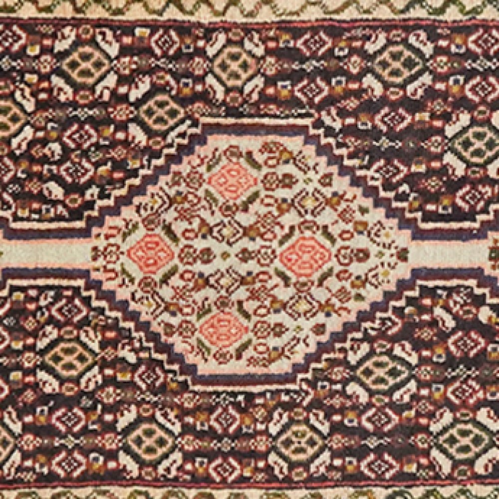 Senneh — Hand-knotted, 52x227 cm, Blue, 100% Virgin Wool | View 4