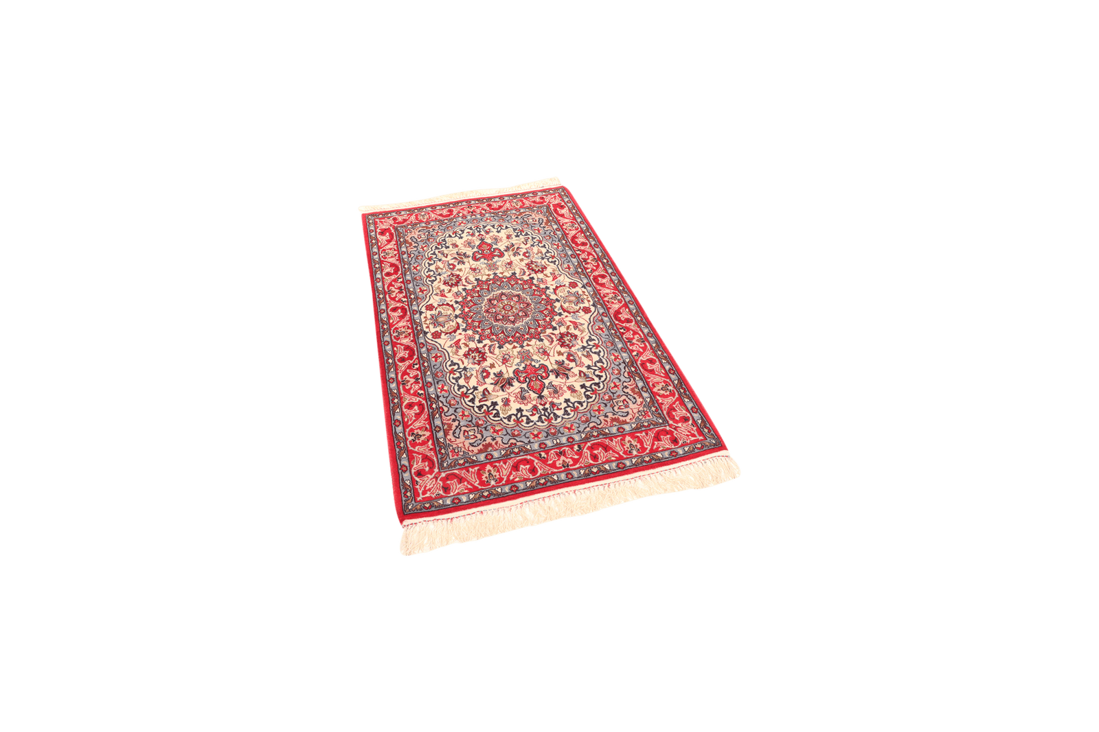 Isfahan — Hand-knotted, 71x113 cm, Beige, 90% Schurwolle, 10% Seide | View 5