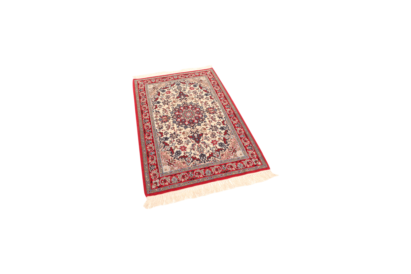 Isfahan — Hand-knotted, 73x111 cm, Beige, 90% Schurwolle, 10% Seide | View 5