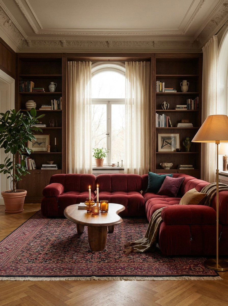 Sarough — Handgefertigt, 204x128 cm, Rot, 100% Virgin Wool | Back view