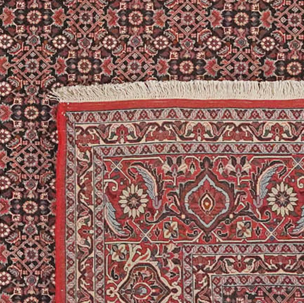 Bidjar — Hand-knotted, 257x249 cm, Blue, 90% Schurwolle, 10% Seide | View 6