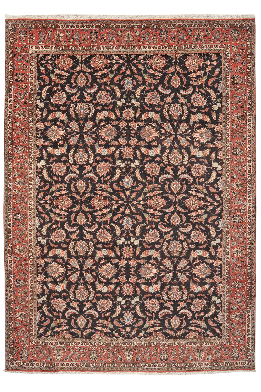 Bidjar — Hand-knotted, 176x248 cm, Blue, 90% Schurwolle, 10% Seide | Main view