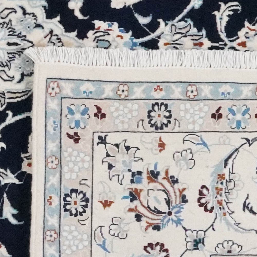 Nain 9La — Hand-knotted, 200x305 cm, Blue, 100% Virgin Wool | View 6