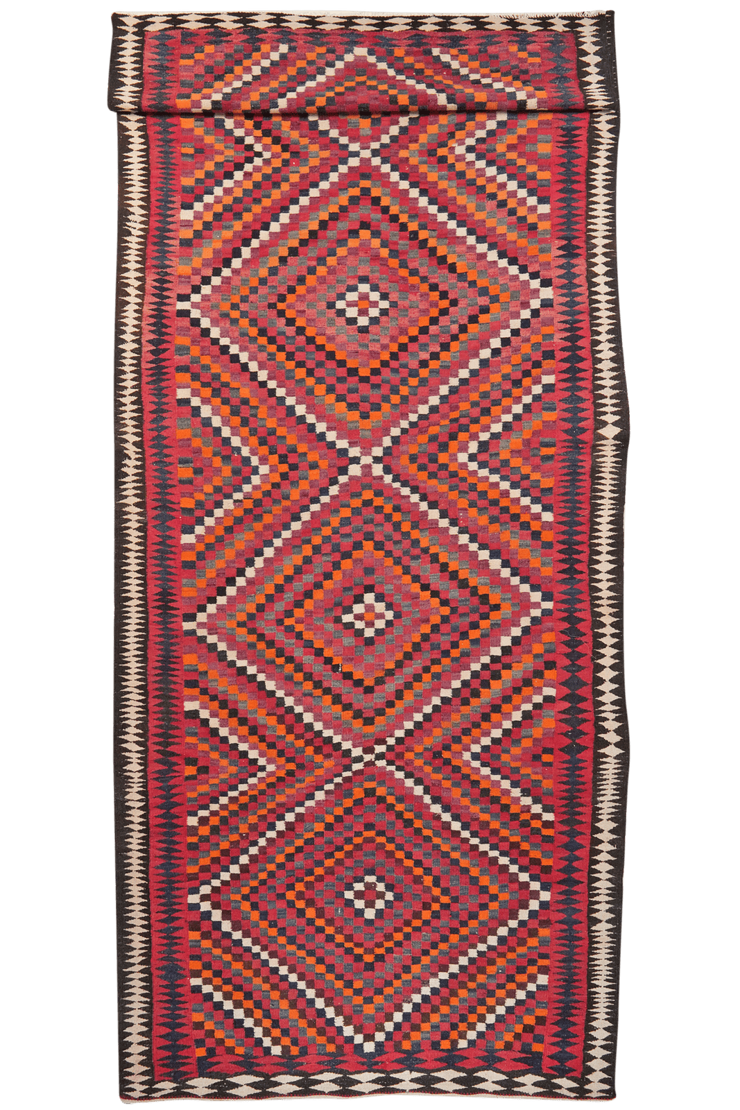 Kelim Harssin — Handmade, 184x477 cm, Multicolor, 100% Virgin Wool | Main view