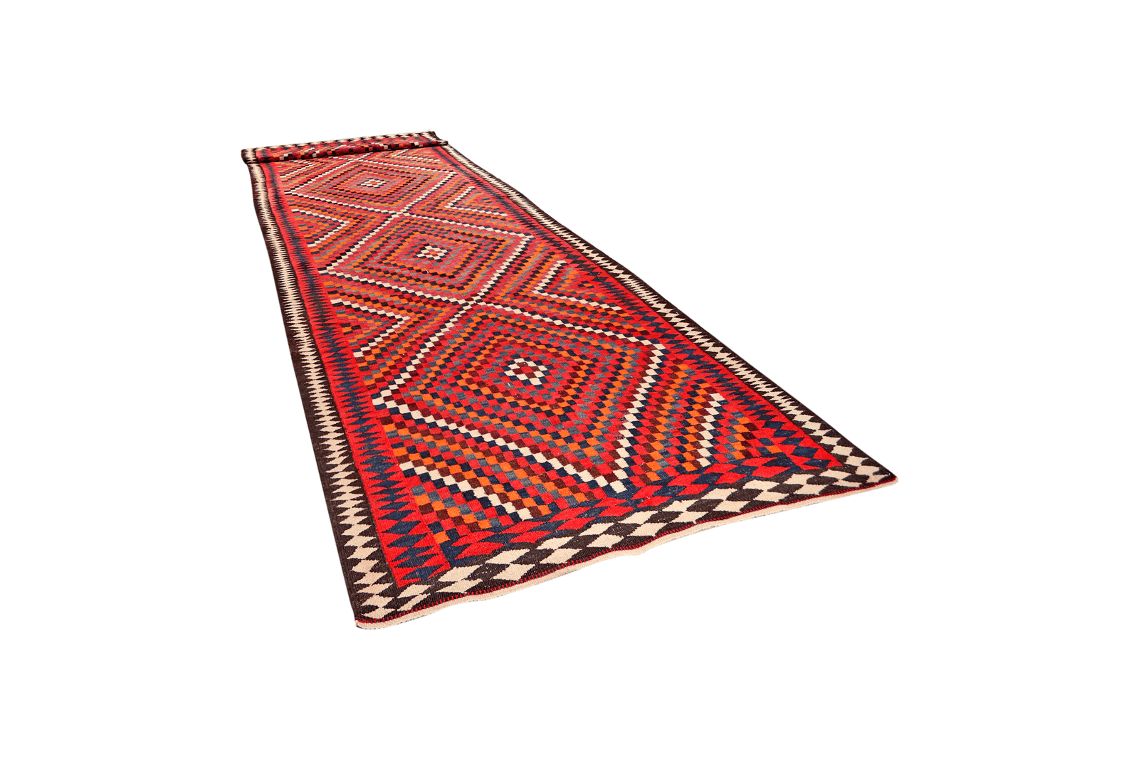 Kelim Harssin — Handmade, 184x477 cm, Multicolor, 100% Virgin Wool | View 5