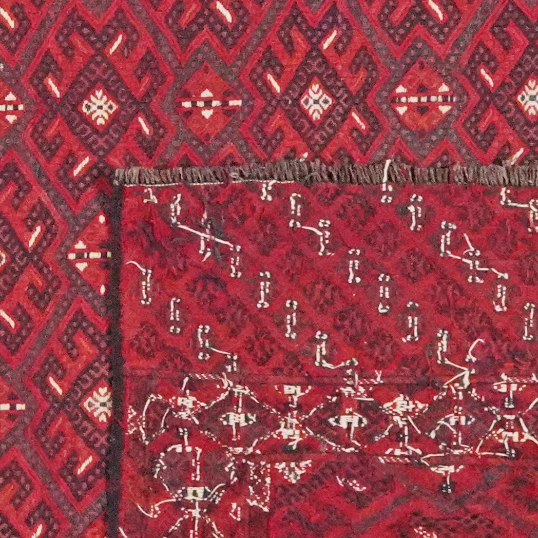 Kelim Turkman — Handmade, 204x329 cm, Multicolor, 100% Virgin Wool | View 6
