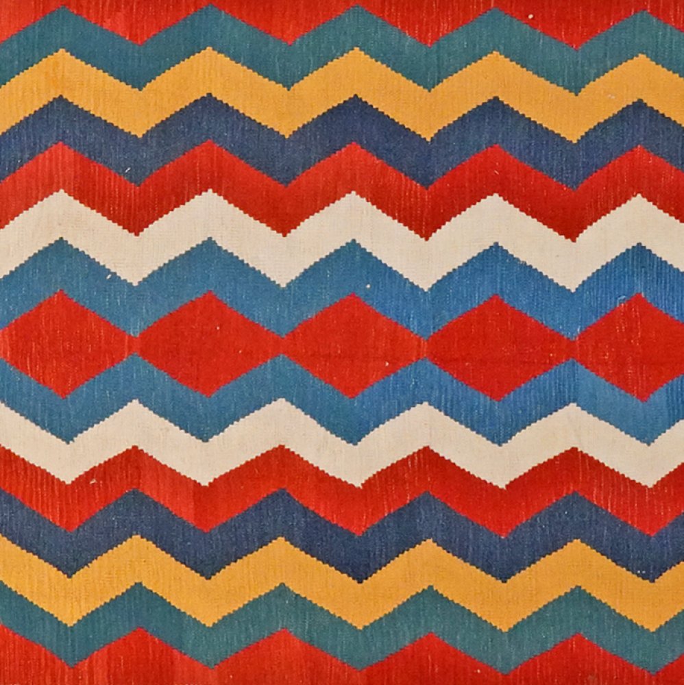 Kelim Gashgai — Handmade, 206x585 cm, Multicolor, 100% Virgin Wool | View 4