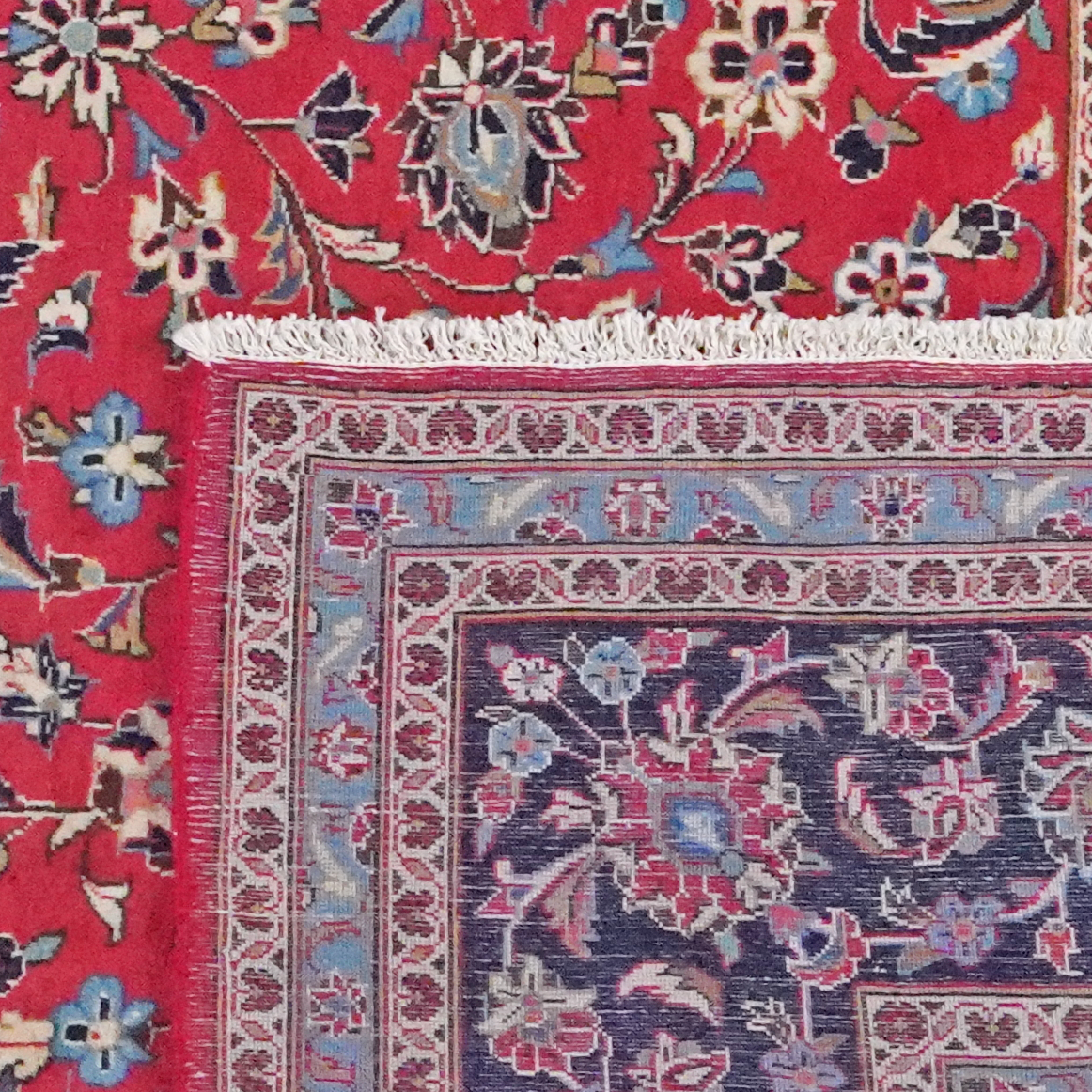 Ardakan — Handgefertigt, 402x298 cm, Blau, 100% Virgin Wool | View 7