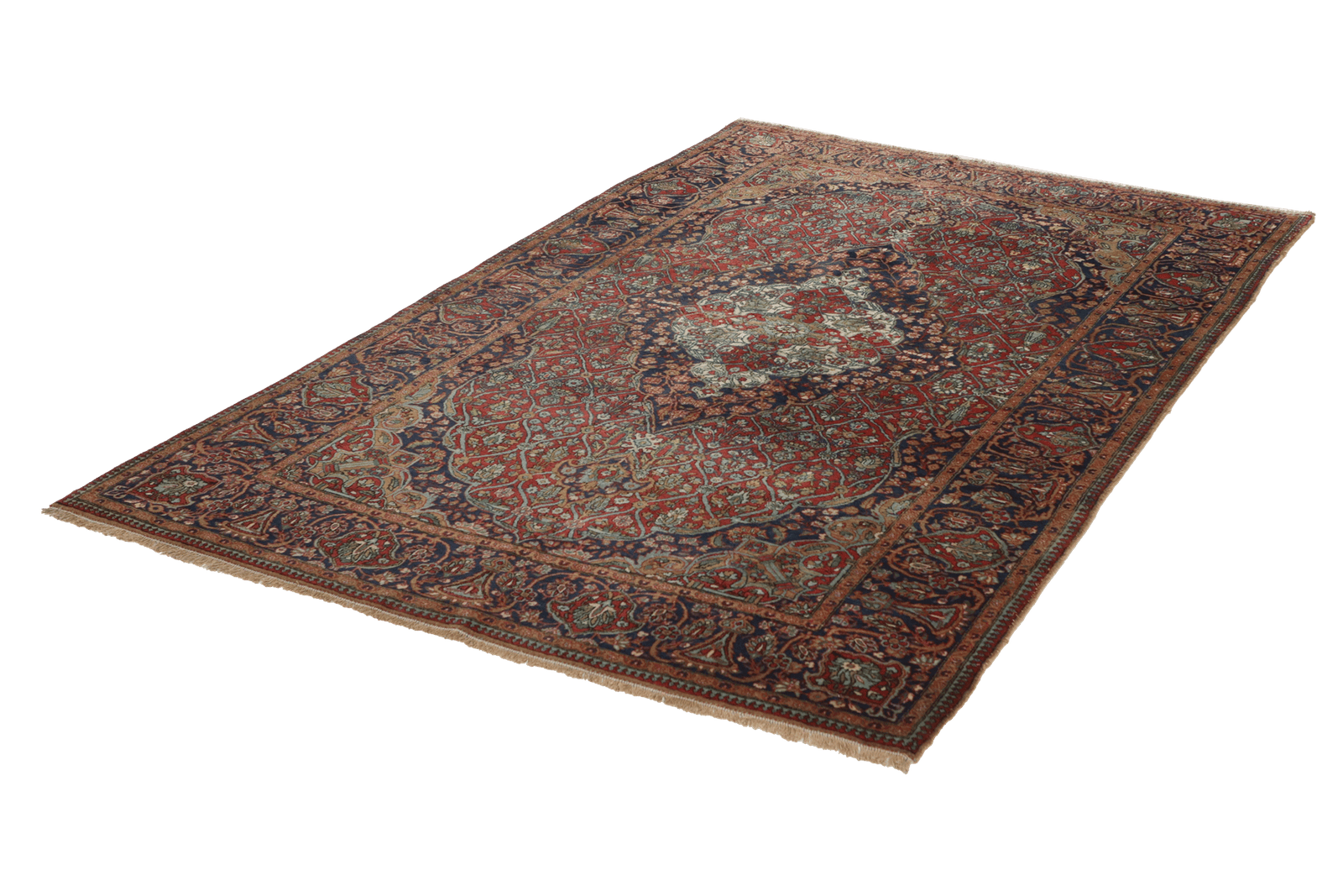 Kashan — Hand-knotted, 127x195 cm, Red, 100% Virgin Wool | View 6