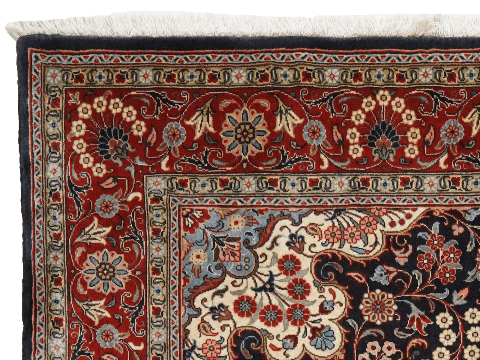 Sarough — Hand-knotted, 149x245 cm, Blue, 100% Virgin Wool | View 3