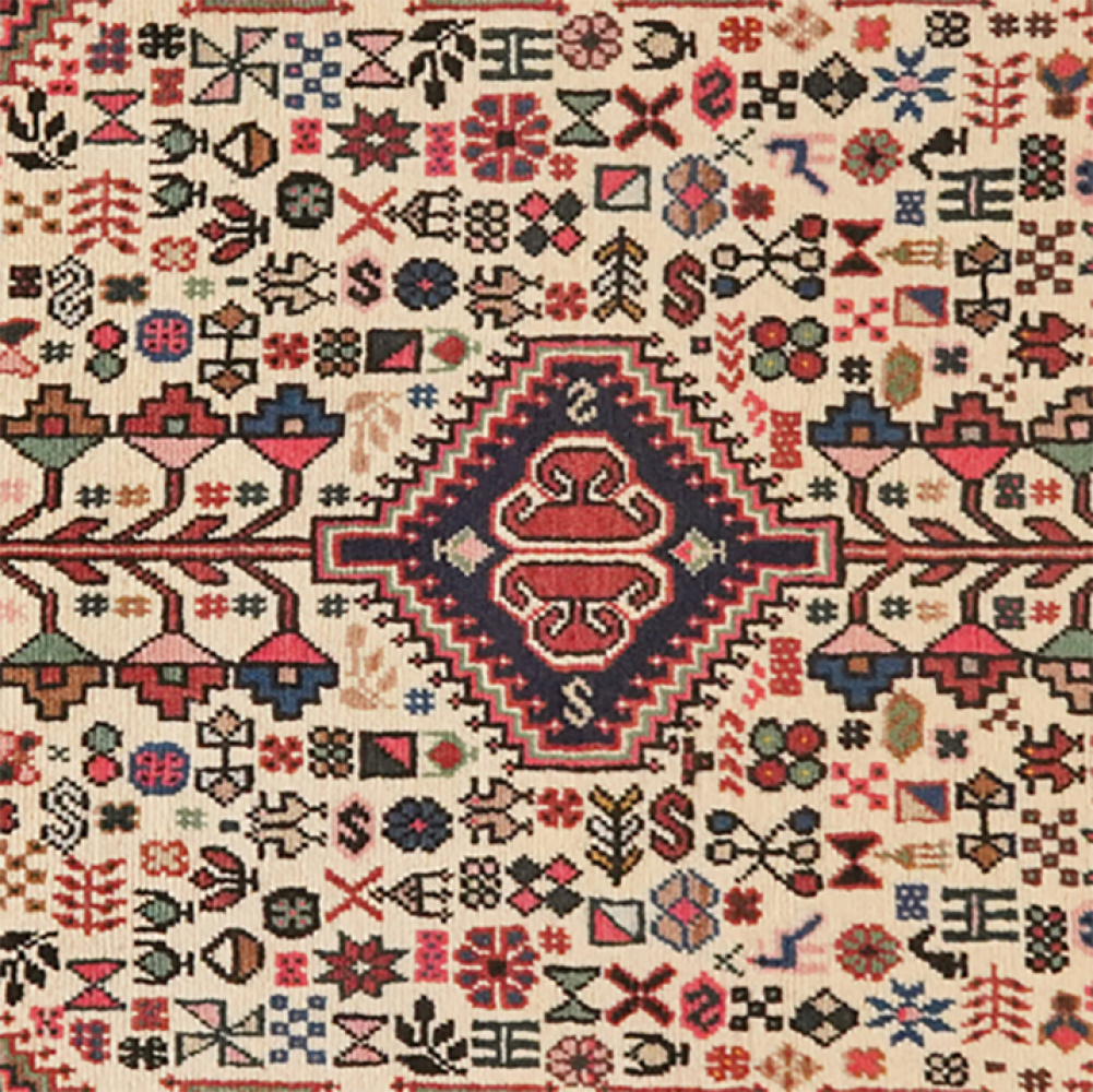 Abadeh — Handgefertigt, 122x80 cm, Blau, 100% Virgin Wool | View 5