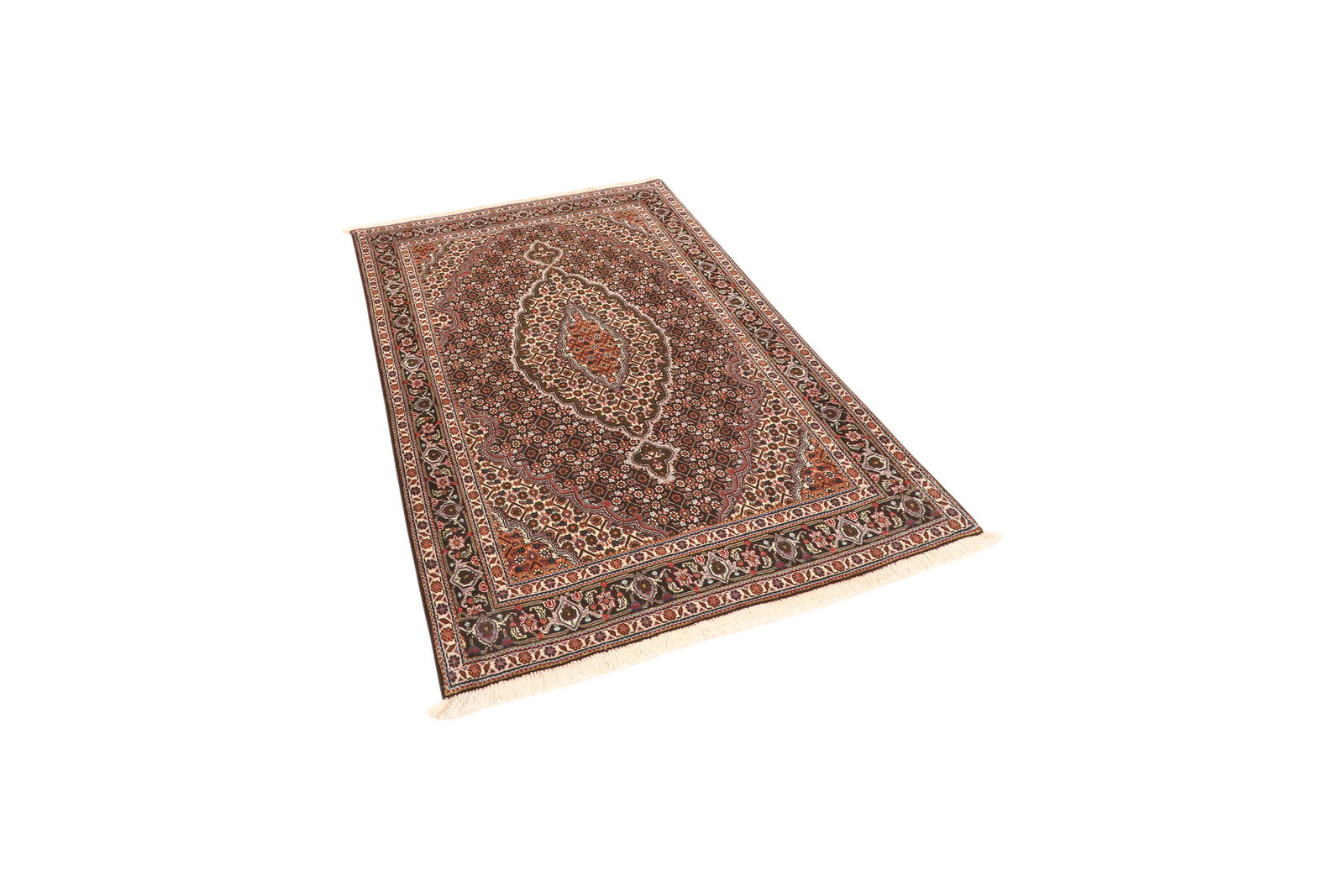 Tabriz 40 Raj — Handgefertigt, 157x103 cm, Schwarz, 100% Virgin Wool | View 6