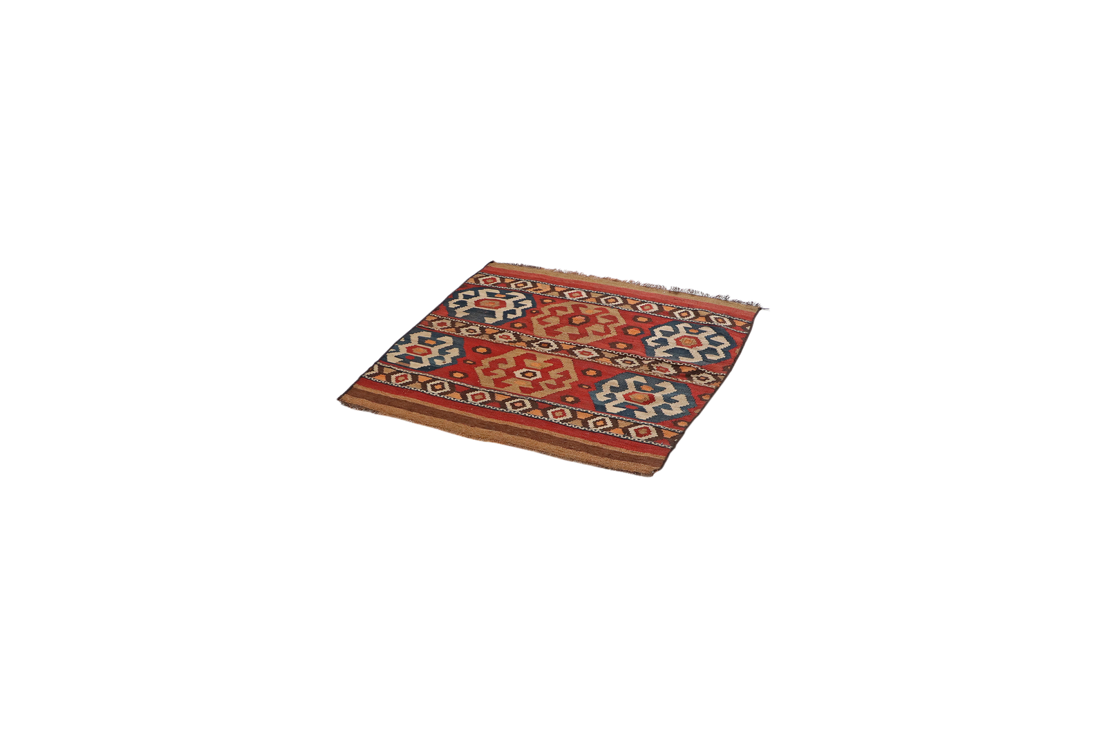 Kelim — Handgefertigt, 95x90 cm, Bunt, 100% Virgin Wool | View 6