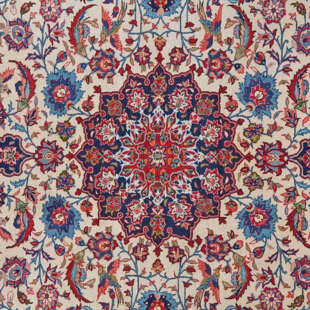 Isfahan — Hand-knotted, 262x370 cm, Beige, 100% Virgin Wool | View 4