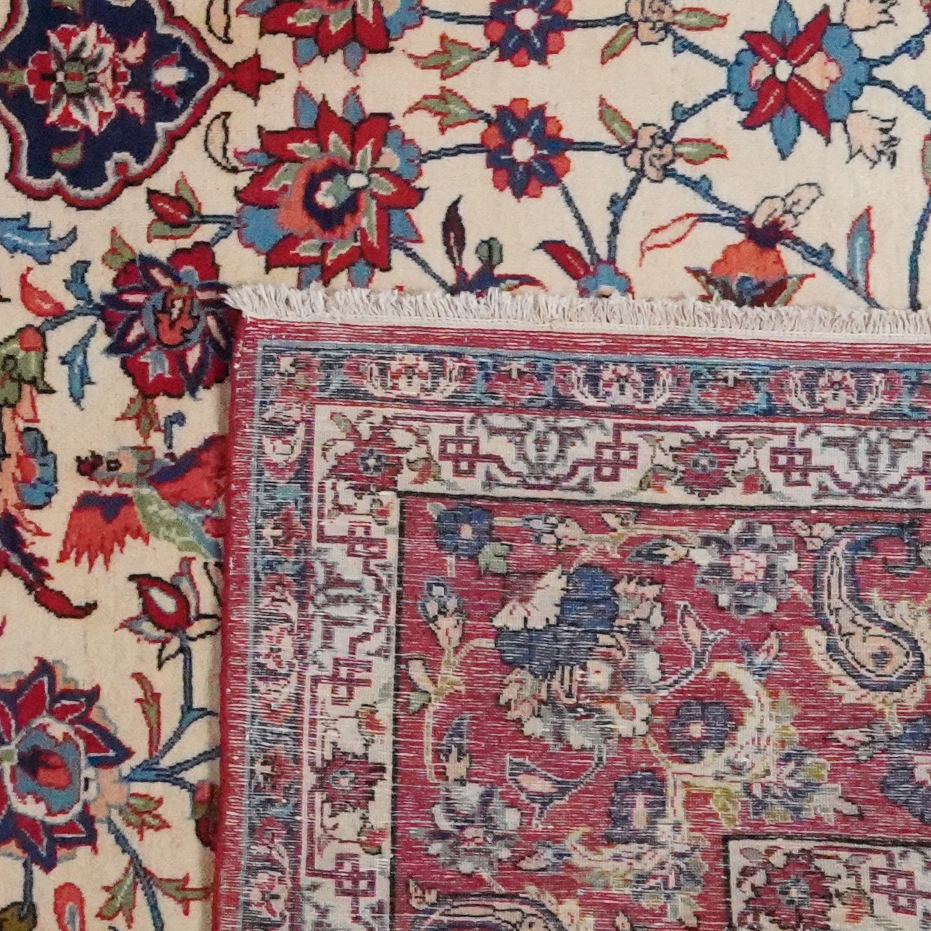 Isfahan — Hand-knotted, 262x370 cm, Beige, 100% Virgin Wool | View 6