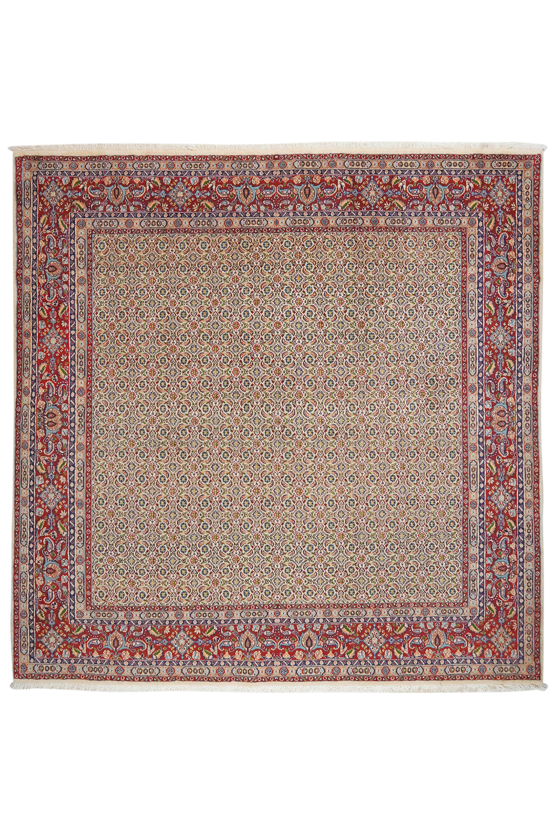 Moud Mahi — Hand-knotted, 197x199 cm, Beige, 100% Virgin Wool | Main view