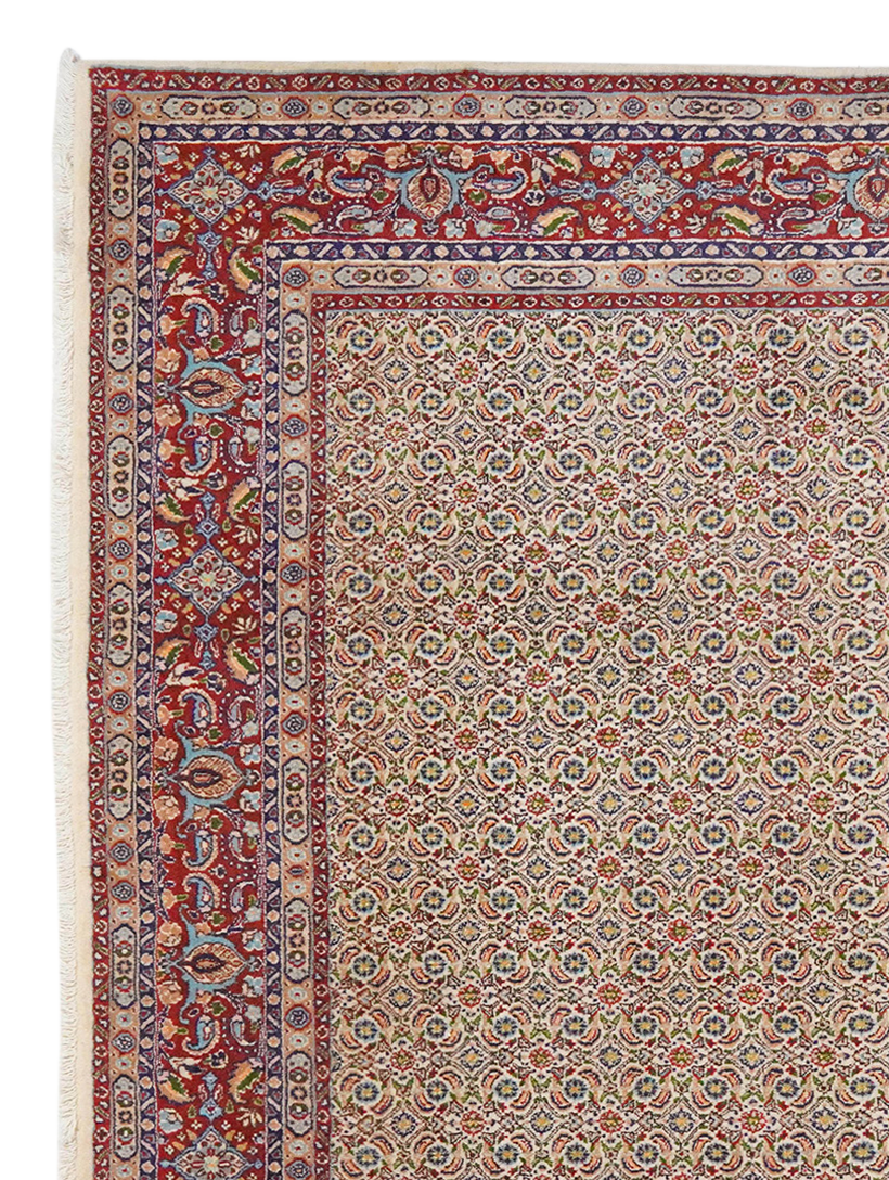Moud Mahi — Hand-knotted, 197x199 cm, Beige, 100% Virgin Wool | View 3