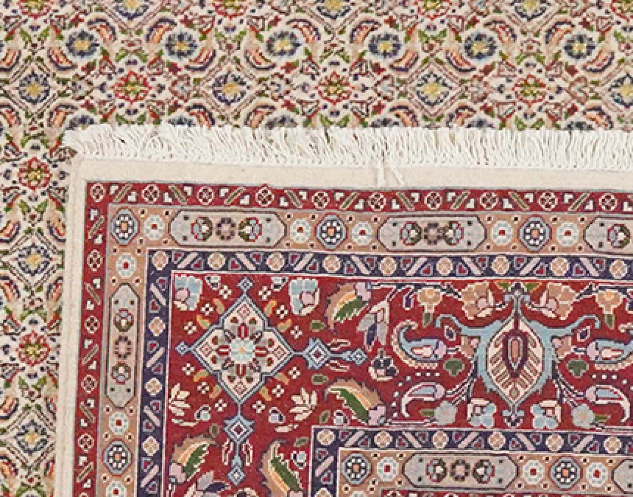 Moud Mahi — Hand-knotted, 197x199 cm, Beige, 100% Virgin Wool | View 6