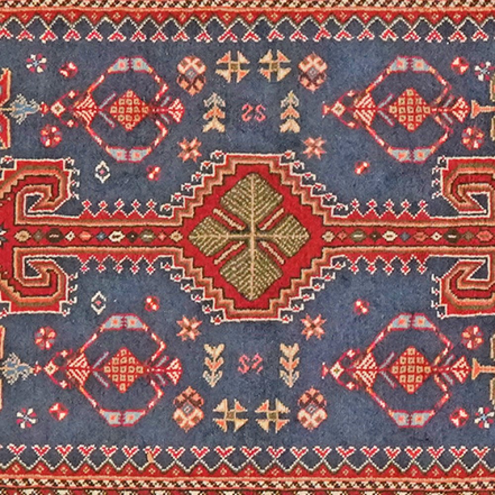 Nasrabad — Hand-knotted, 81x305 cm, Blue, 100% Virgin Wool | View 4