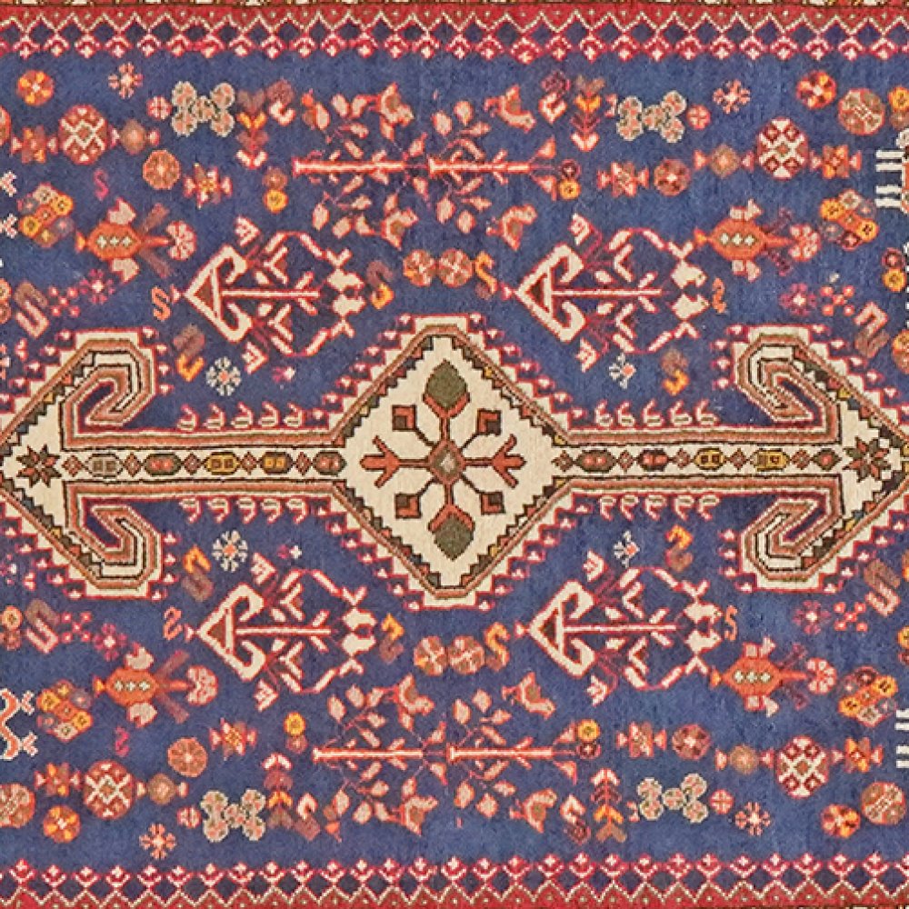 Nasrabad — Hand-knotted, 84x303 cm, Blue, 100% Virgin Wool | View 4