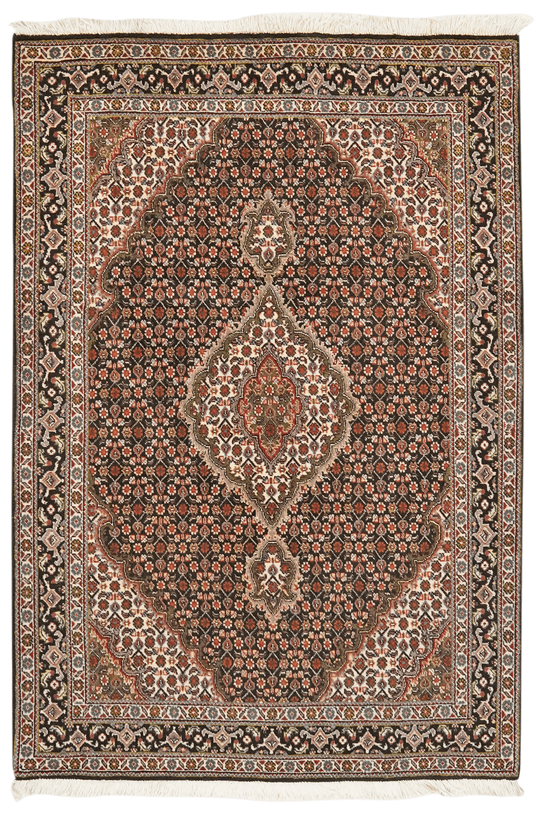 Tabriz 40 Raj — Hand-knotted, 105x154 cm, Blue, 100% Virgin Wool | Main view