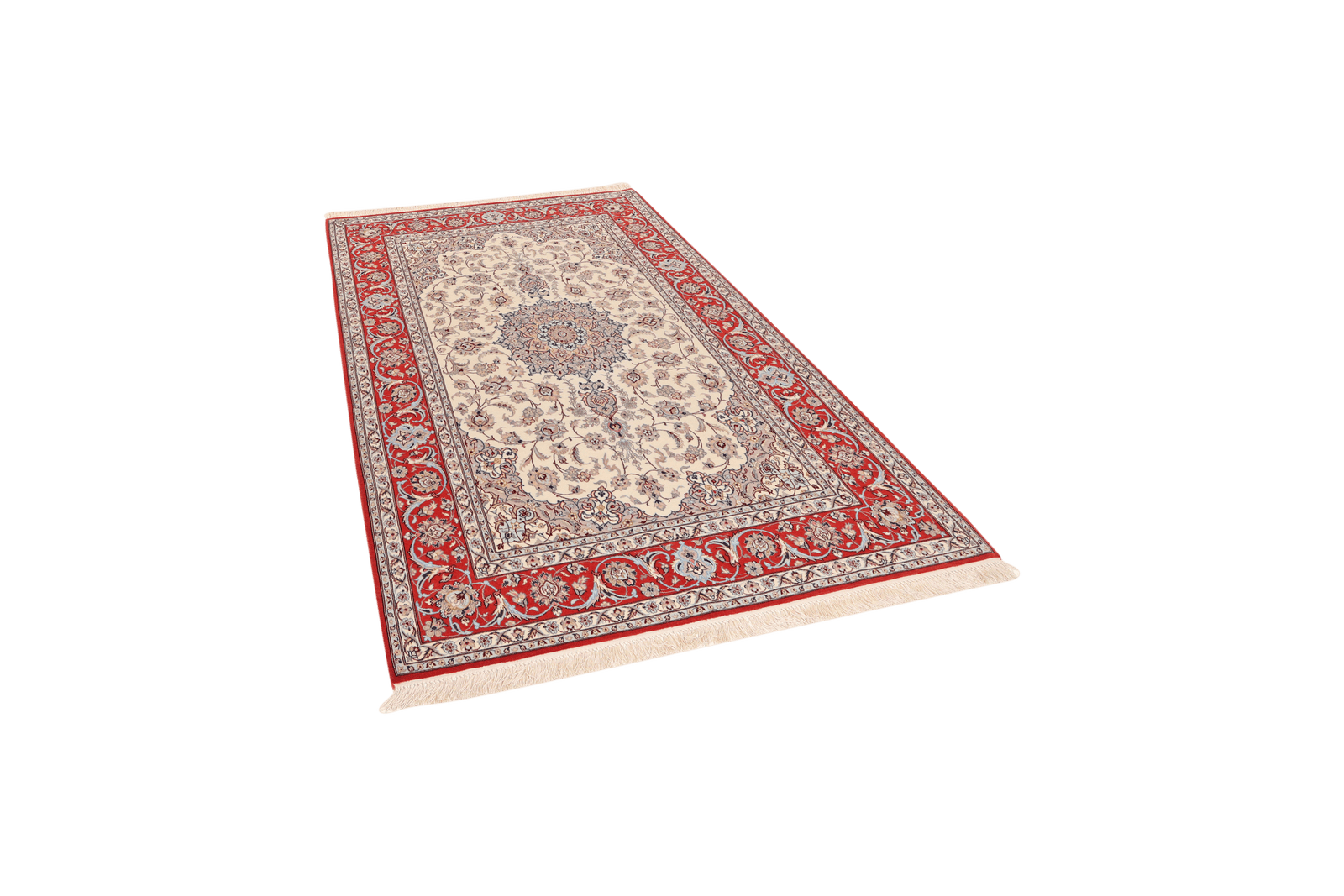 Isfahan — Hand-knotted, 132x202 cm, Beige, 100% Virgin Wool | View 5