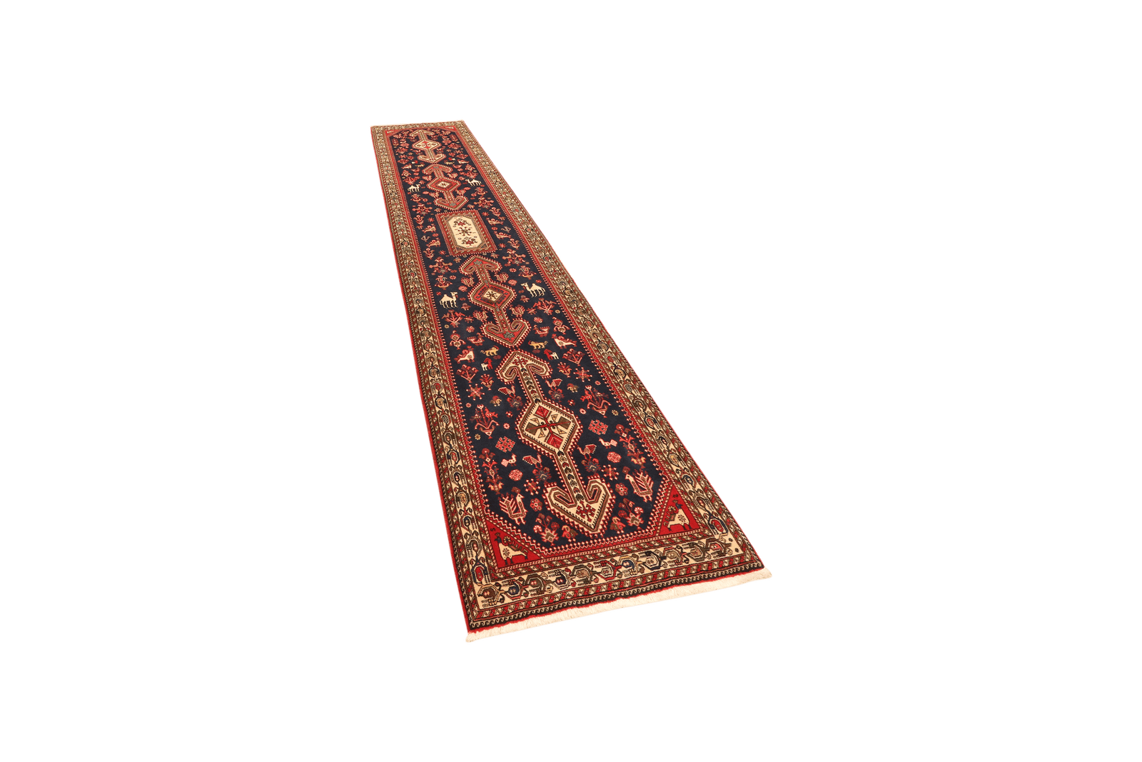 Nasrabad — Hand-knotted, 84x402 cm, Blue, 100% Virgin Wool | View 5